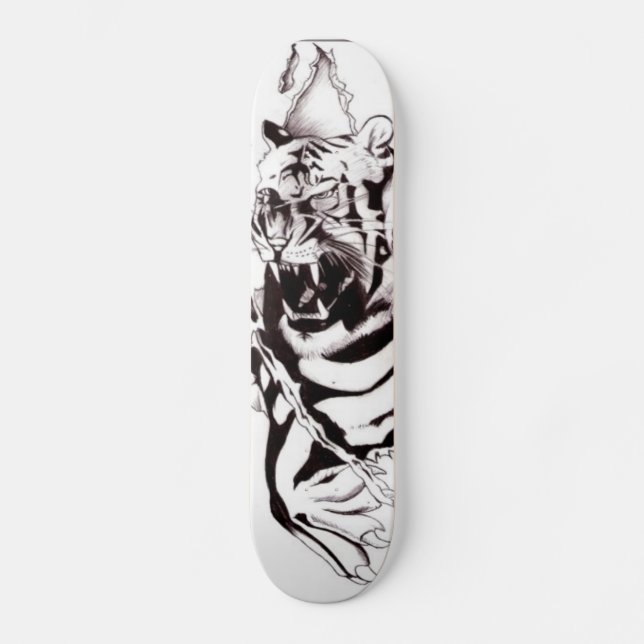 Tiger skateboard design deck (Front)