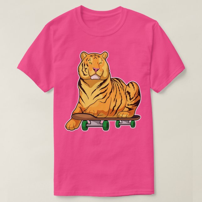 Tiger Skater Skateboard 2 T-Shirt (Design Front)