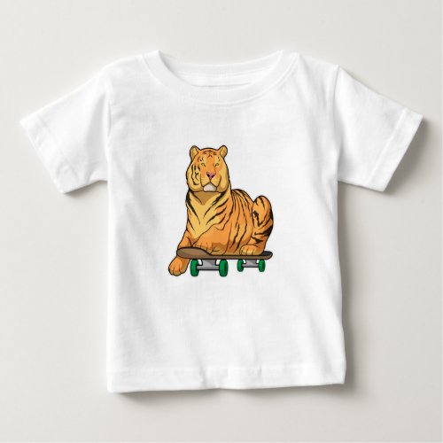 Tiger Skater Skateboard Baby T_Shirt