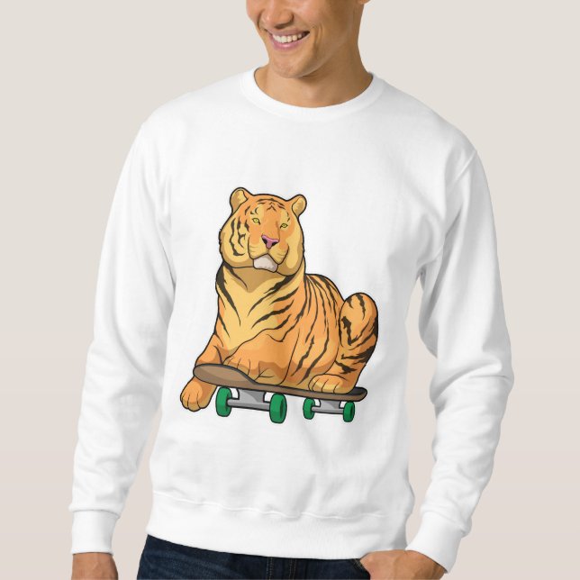 Tiger Skater Skateboard Sweatshirt (Front)