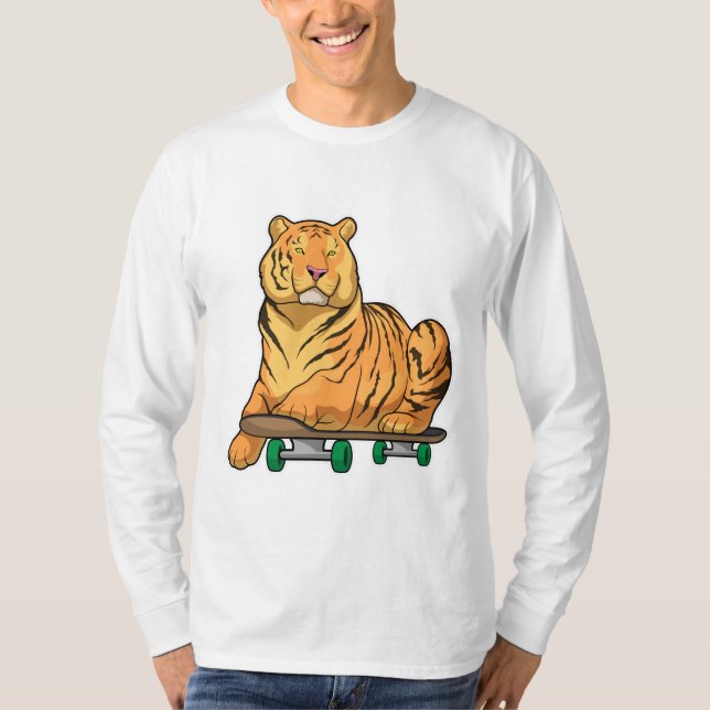 Tiger Skater Skateboard T-Shirt (Front)