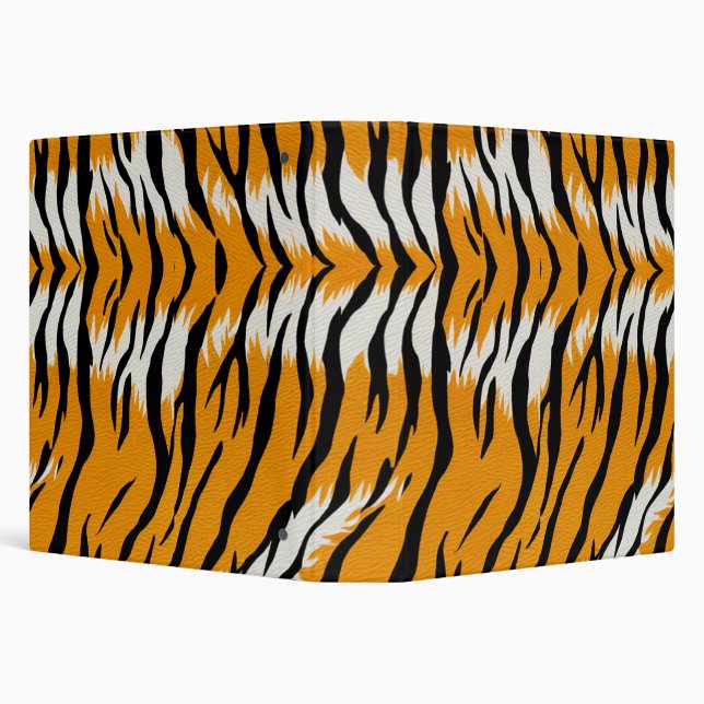 Tiger Skin Animal Print Pattern Design  3 Ring Binder (Background)