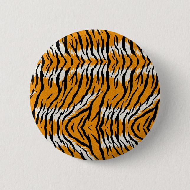 Tiger Skin Animal Print Pattern Design  Button (Front)