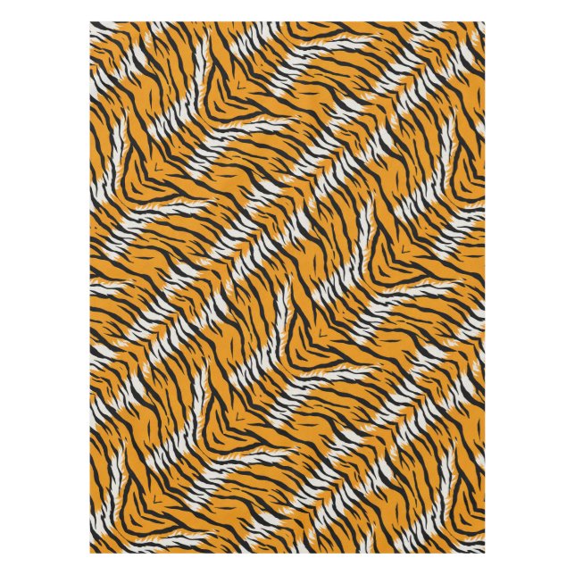Tiger Skin Animal Print Pattern Design  Tablecloth (Front)