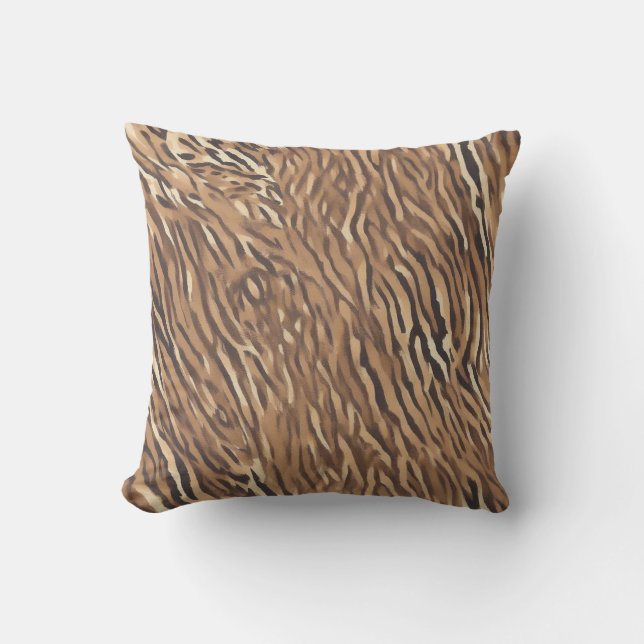 Tiger Skin Design Decorative Cojin Throw Pillow (Front)
