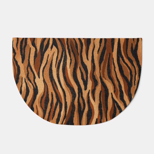 Tiger skin: hand-drawn seamless pattern. doormat (Front)