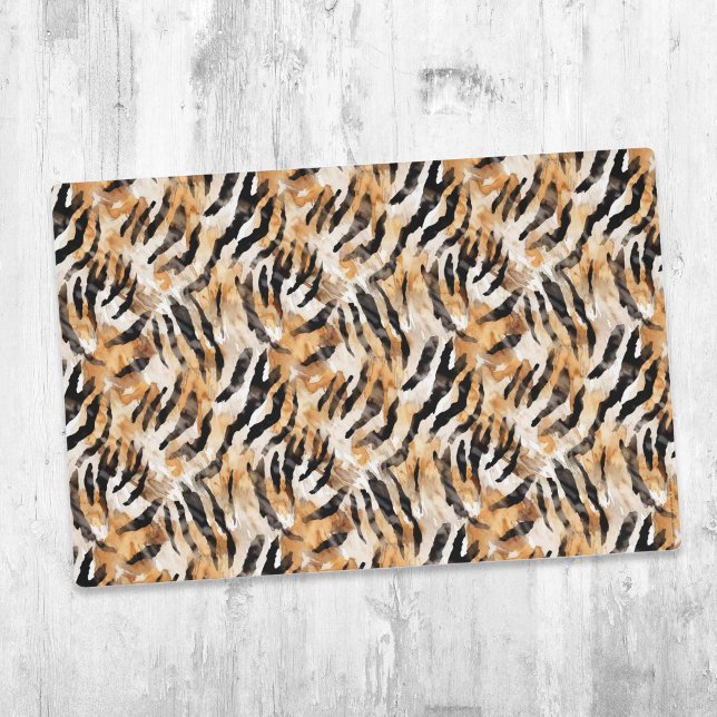 Tiger skin pattern, Animal print, Wild One Themed  Placemat (Tiger skin pattern print, Safari themed boy 1st birthday placemat)
