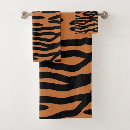 Tiger Skin Pattern Design Bath Towel Set