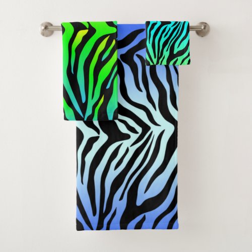 Tiger skin print design   bath towel set
