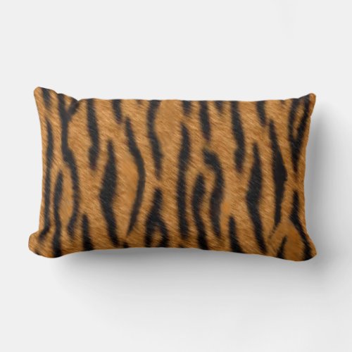 Tiger skin print design Tiger stripes pattern Lumbar Pillow