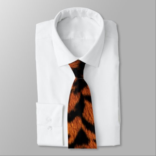Tiger Skin Print Neck Tie