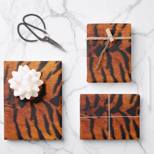 Tiger Skin Print Wrapping Paper Sheets