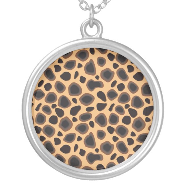 Tiger skin silver plated necklace (Front)