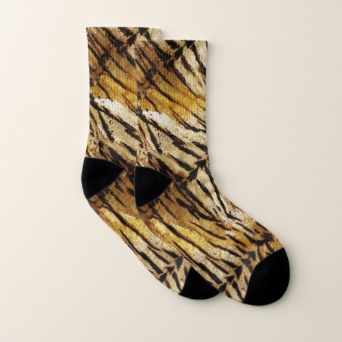 Tiger skin stylish tiger striped animal print socks
