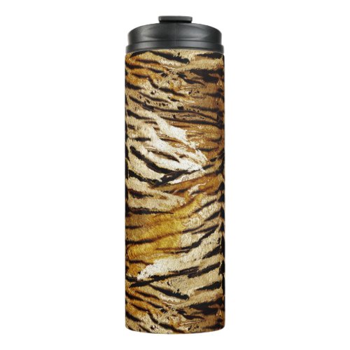 Tiger skin stylish tiger striped animal print thermal tumbler