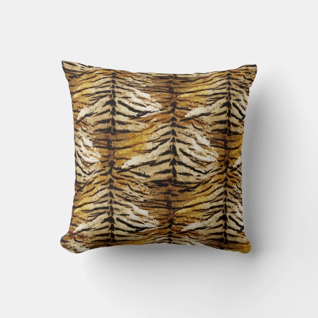 Tiger skin, stylish, tiger, striped, animal print, throw pillow (Front)