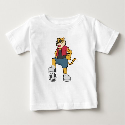 Tiger Soccer player Soccer Baby T_Shirt