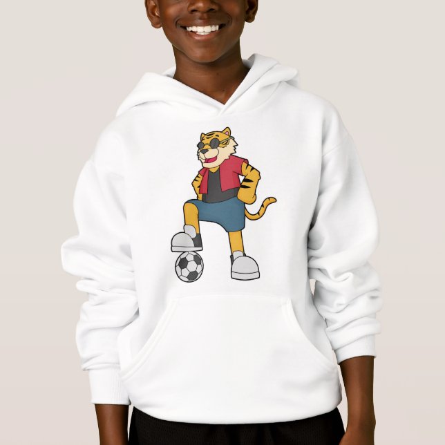 Tiger Soccer player Soccer Hoodie (Front)