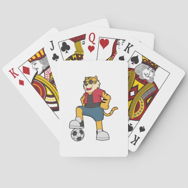 Tiger Soccer player Soccer Poker Cards (Back)
