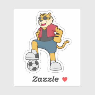 Tiger Soccer player Soccer Sticker