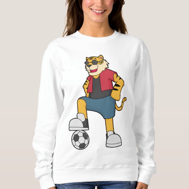 Tiger Soccer player Soccer Sweatshirt (Front)