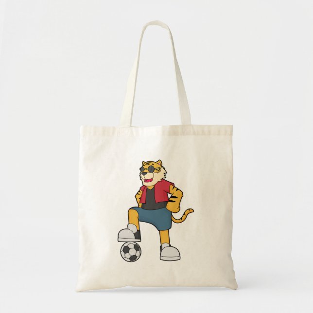 Tiger Soccer player Soccer Tote Bag (Front)