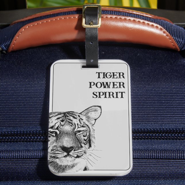 Tiger Spirit Animal Original Art Luggage Tag (Front Insitu 2)