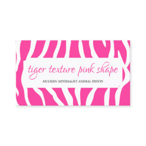 Tiger Sprinkles Texture Pink White Shape Frame Business Card