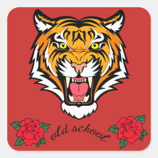 Tiger Square Sticker