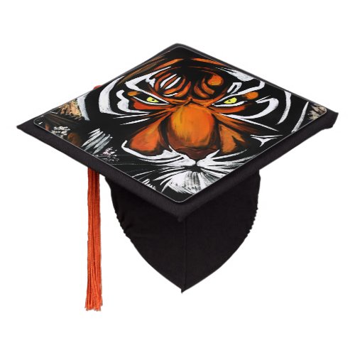 Tiger Stare  Graduation Cap Topper