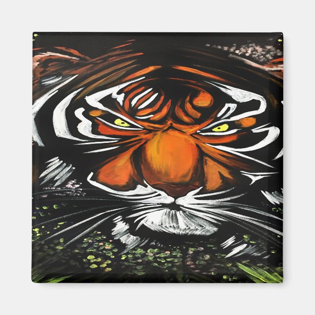 Tiger Stare Magnet (Front)