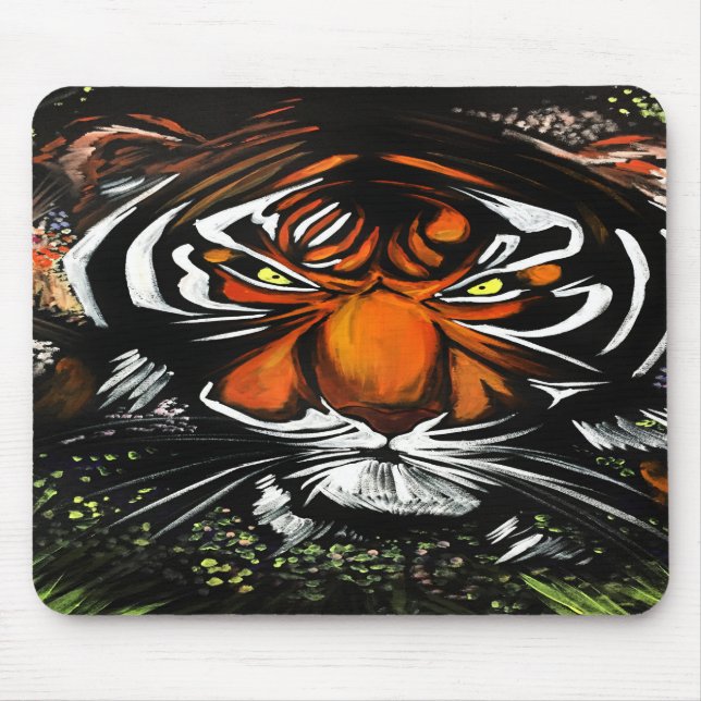 Tiger Stare Mouse Pad (Front)