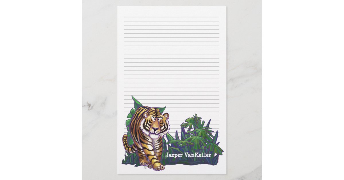 Tiger Stationery Zazzle