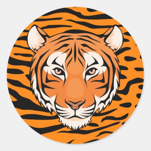 Tiger Sticker  Circle _ go wild tigers