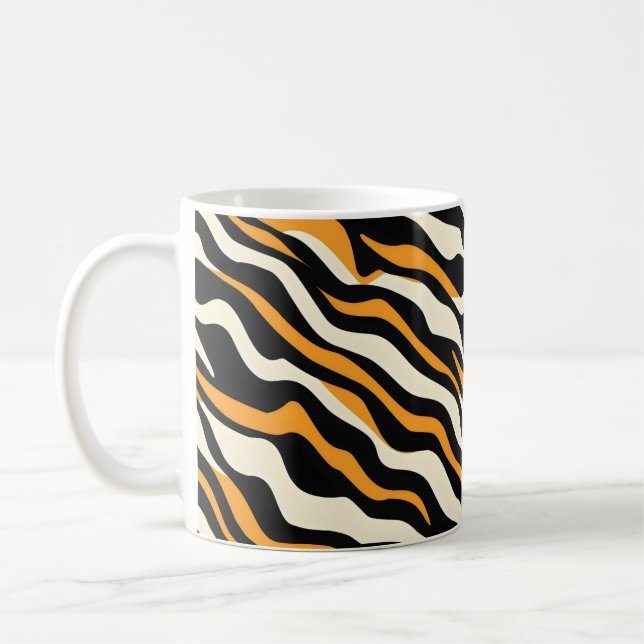 Tiger Stipes Pattern Coffee Mug (Left)