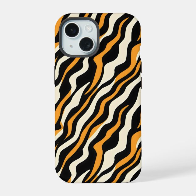 Tiger Stipes Pattern Iphone Case (Back)