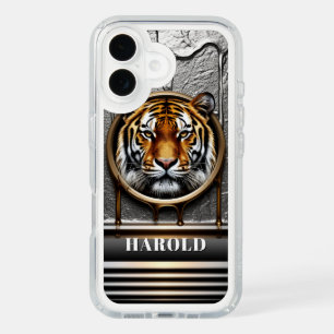 Tiger Strength Custom Name Design 🐯 iPhone 16 Case