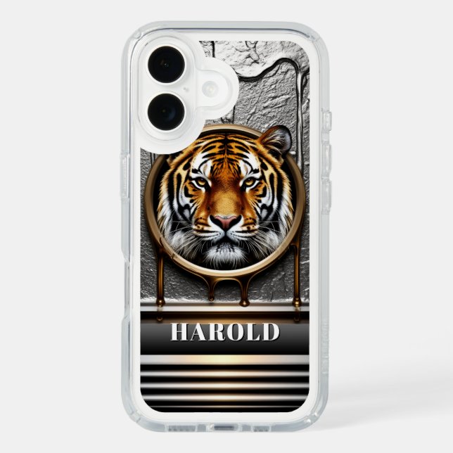 Tiger Strength Custom Name Design 🐯 Speck iPhone Case (Front)