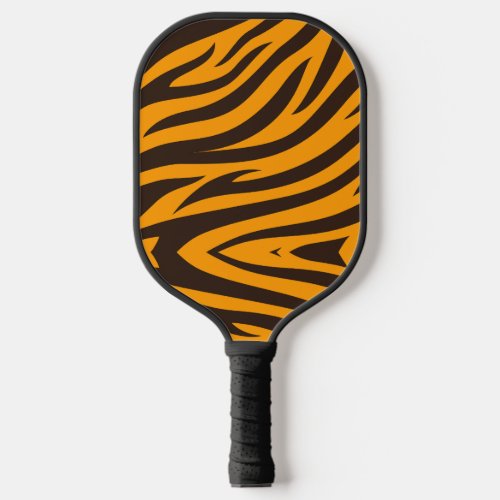 Tiger Stripe black Orange Wild Animal skin pattern Pickleball Paddle