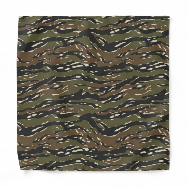 Tiger Stripe Camouflage Pattern Bandana (Front)