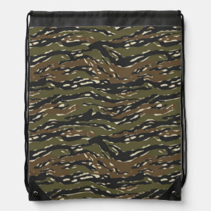 Tiger Stripe Camouflage Pattern Drawstring Bag