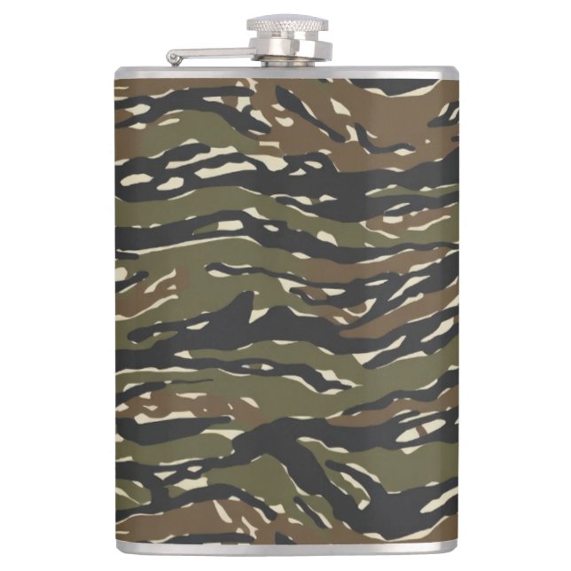 Tiger Stripe Camouflage Pattern Flask (Front)