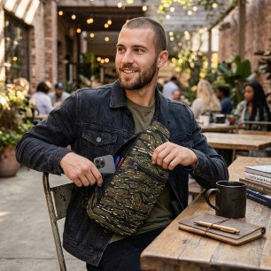 Tiger Stripe Camouflage Pattern Sling Bag