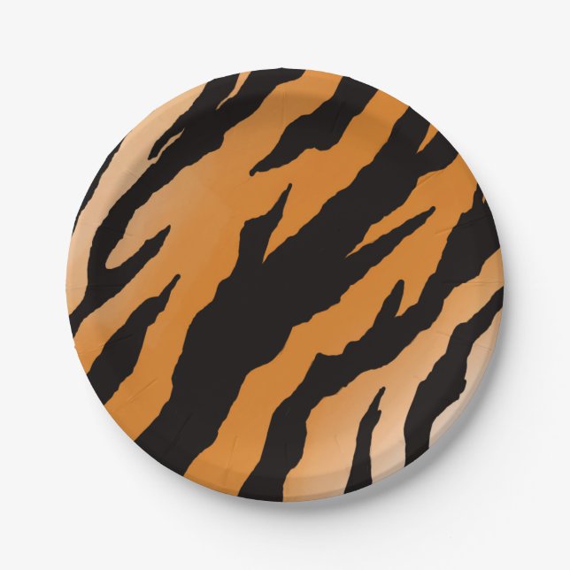 Tiger stripe design paper plate (Front)