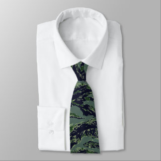 Tiger Stripe Forest Military Camouflage Neck Tie