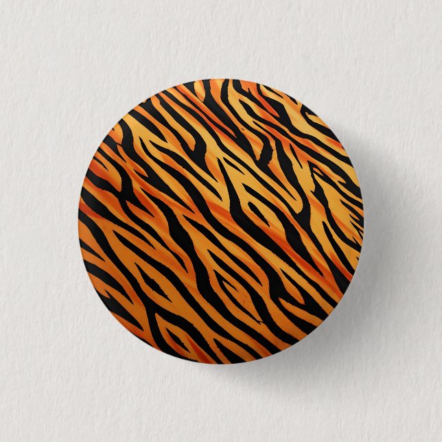 Tiger Stripe Fur Pattern Button (Front)