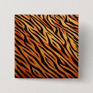 Tiger Stripe Fur Pattern Button