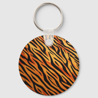 Tiger Stripe Fur Pattern Keychain