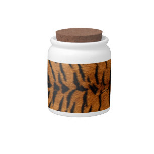 Tiger Stripe Fur Print Candy Jar