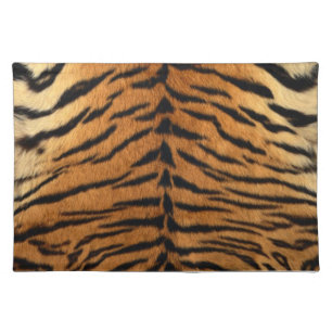 Tiger Stripe Fur Print Cloth Placemat